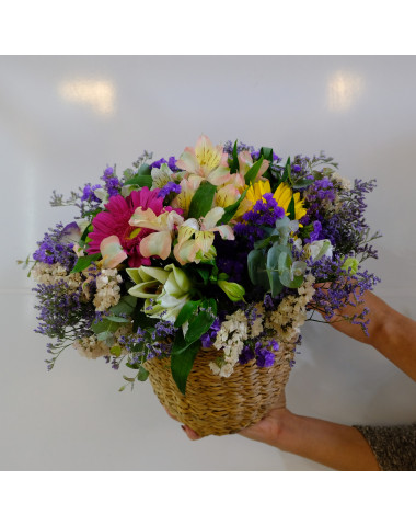 “Summer” Basket Bouquet