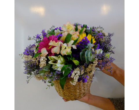 “Summer” Basket Bouquet